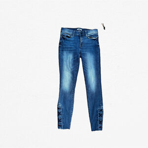 Vintage Tommy Hilfiger Skinny Boyfriend Slim Denim Jeans with Lattice Ankle